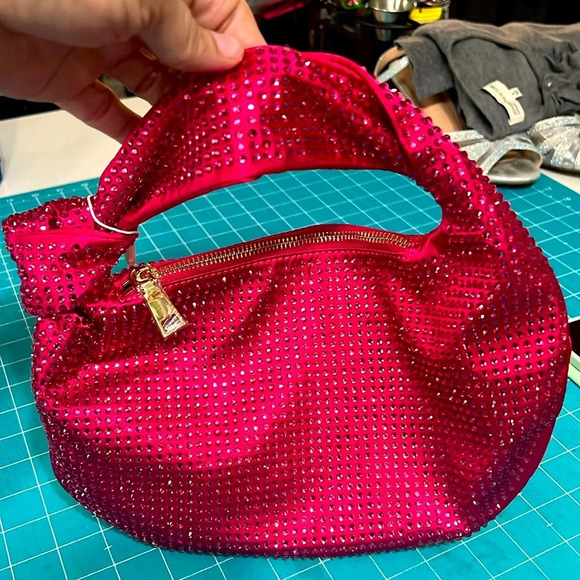 Urban Expressions Hot Pink Rhinestone Handbag #Barbie#Club#Halloween#Party - Picture 1 of 5